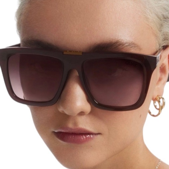 Quay Name Drop Chocolate/Dark Chocolate Sunglasses | NEW/NWT!! ?☀️?️ main image 4